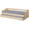 Image de Lit gigogne leonie 90x200cm 2 couchages en bois massif nature sommiers inclus matelas non inclus 29030415