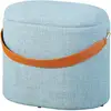 Image de Pouf Dilia Textile Gris Avec Poignée Pu