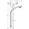 Image de Douchette - HANSGROHE - CROMET.85 - 1 jet - Chromé - Mural