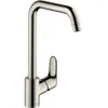 Image de Mitigeur dévier de cuisine - HANSGROHE - Focus 260 - Bec orientable jusquà 360° - Aspect acier brossé - Hauteur sous bec 268 mm