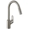 Image de Mitigeur évier Focus Hansgrohe douchette extractible - HANSGROHE - Pivotant - Economie deau - Acier