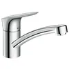Image de Mitigeur Cuisine HANSGROHE Logis 120 - Chromé - Pivotant - Economie deau
