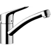 Image de HANSGROHE Robinet mitigeur de cuisine MySport S Steel Optic - Sans douchette - Effet acier brossé