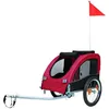 Image de Remorque de vélo pour chien TRIXIE - Noir/Rouge - 46x50x74 cm - Cadre métal solide et facile dentretien