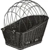 Image de Panier de transport pour vélo en osier avec grille pour chien - TRIXIE - Noir - Petit - Extérieur