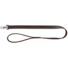 Image de TRIXIE Laisse en cuir ciré et vielli Rustic - M-L: 1 00 m/20 mm - Brun foncé - Pour chien