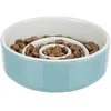 Image de Gamelle Slow Feeding - TRIXIE - 09 L - Céramique - Gris/Bleu - Rond