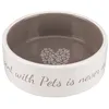 Image de TRIXIE Écuelle céramique Pets Home - 03 L - Ø 12 cm - Crème et taupe - Pour chien