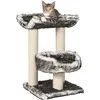 Image de TRIXIE Arbre à chat ISABA - 62 cm - Noir/Blanc - Peluche et sisal naturel