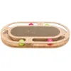 Image de TRIXIE Griffoir carton avec jouet catnip en bois - 46 x 4 x 25 cm - Pour chat