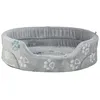 Image de Panier pour chien peluche douillette ovale Trixie Jimmy Soft - gris clair - Gris - 75×65 cm