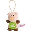Image de Porte-clés - Nici - Varken - 8 cm - Rose/Vert/Marron - Trèfle en feutre