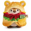 Image de Ensemble peluche 3-en-1 - NICI - Tiggy - Tigre 8 cm - Déguisement hamburger - Boucle porte-clés