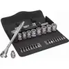 Image de Jeu de clés à douille wera zyklop metal 8100 sb 29 pièces 38 pouces - ensemble complet pour professionnels pi#664863