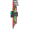 Image de Jeu de clés mâles coudées 9679 tx xl - 9 pièces de qualité supérieure pour vis torx® t8 à t40, couleur codée 967/9 TX XL