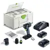 Image de Perceuse visseuse 18v txs 18 c 3,0 set + 2 batterie 3ah + chargeur + coffret systainer sys3 festool 576896 828643