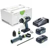 Image de Perceuse visseuse 18v quadrive tdc 18 4 5,0 4,0 i plus + 1 batterie 4ah + 1 batterie 5ah + chargeur + systainer sys3 festool 57 826213