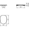 Image de Abattant WC - IDEAL STANDARD - TONIC II - Blanc - Frein de chute - Acier inoxydable