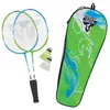 Image de Talbot-Torro Set de badminton junior   2 raquettes 53 cm bleu/vert volants & sac