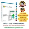 Image de Suite bureautique - Office 365 - Accès à vie - 5 postes - 100 Gb de stockage (NOUVEAU) - Livraison 2H par email - En téléchargement
