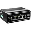 Image de Levelone igp-0502 - switch - -40 °c bis 75 °c - 4 x 101001000 (poe+) + 1 x gigabit sfp - desktop, an din-schiene montierbar, wandmontierbar - poe+ (120 w) - dc power IGP-0502