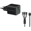 Image de Chargeur Conceptronic Althea16b 2 Ports 33w Usb-c Et Usb-a Noir