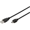 Image de Câble Usb Digitus Mini-usb B Type-a 1,8 M Noir