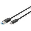 Image de Cable Usb 3.0-c/usb 3.0-a Digitus 1 M, Usb 3.2 Gen 1 (3.1 Gen 1) Usb C Usb A Noir
