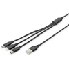 Image de Digitus Câble 3-en-1 Câble Usb-a Sur Lightning/microusb/usb-c