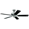 Image de Ventilateur de plafond - WESTINGHOUSE - Cyclone - 5 pales - Noir-argent - 132 cm