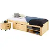 Image de Lit fonctionnel sabrina 90x190 cm, en pin massif naturel