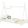 Image de Lit enfant tipi elin, 90 x 190 cm en pin massif lasuré blanc