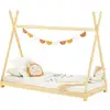 Image de Lit enfant tipi elin, 90 x 190 cm en pin massif vernis naturel