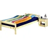 Image de Lit simple 90 x 200 cm pin massif vernis naturel