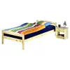Image de Lit jeune simple 90 x 200 cm pin massif vernis naturel