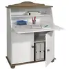 Image de Bureau secrétaire david, lasuré taupe et blanc