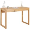 Image de Bureau en bois avec 2 tiroirs NOAH design scandinave en pin massif coloris naturel