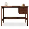 Image de Bureau marlo h 76 cm 2 tiroirs en bois massif - coloris châtaignier