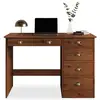 Image de Bureau lana avec 5 tiroirs en pin massif - brun foncé