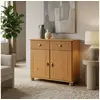 Image de Buffet salon colmar l 94 cm bois massif - coloris teinté laqué