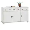 Image de Buffet salle à manger colmar l 134 cm en bois massif - blanc
