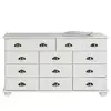 Image de Commode chambre colmar l 117 cm 11 tiroirs en bois - blanc