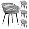 Image de Lot de 4 chaises madeira style scandinave - gris anthracite