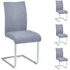 Image de Lot de 4 chaises aladino, en tissu gris