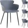 Image de Lot De 4 Chaises Catch, En Plastique Gris