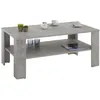 Image de Table basse LORIENT table de salon rectangulaire avec 1 étagère espace de rangement ouvert en mélaminé décor béton
