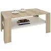 Image de Table basse lorient, en mélaminé décor chêne sonoma et blanc mat