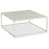 Image de Table basse HILAR grande table de salon couleur beige design retro vintage industriel plateau carré de 80 x 80 cm