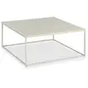Image de Table basse carrée hilar, cadre et plateau en métal - beige