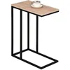 Image de Bout de canapé DEBORA table dappoint table à café table basse de salon cadre en métal noir et plateau en MDF décor chêne sauvage